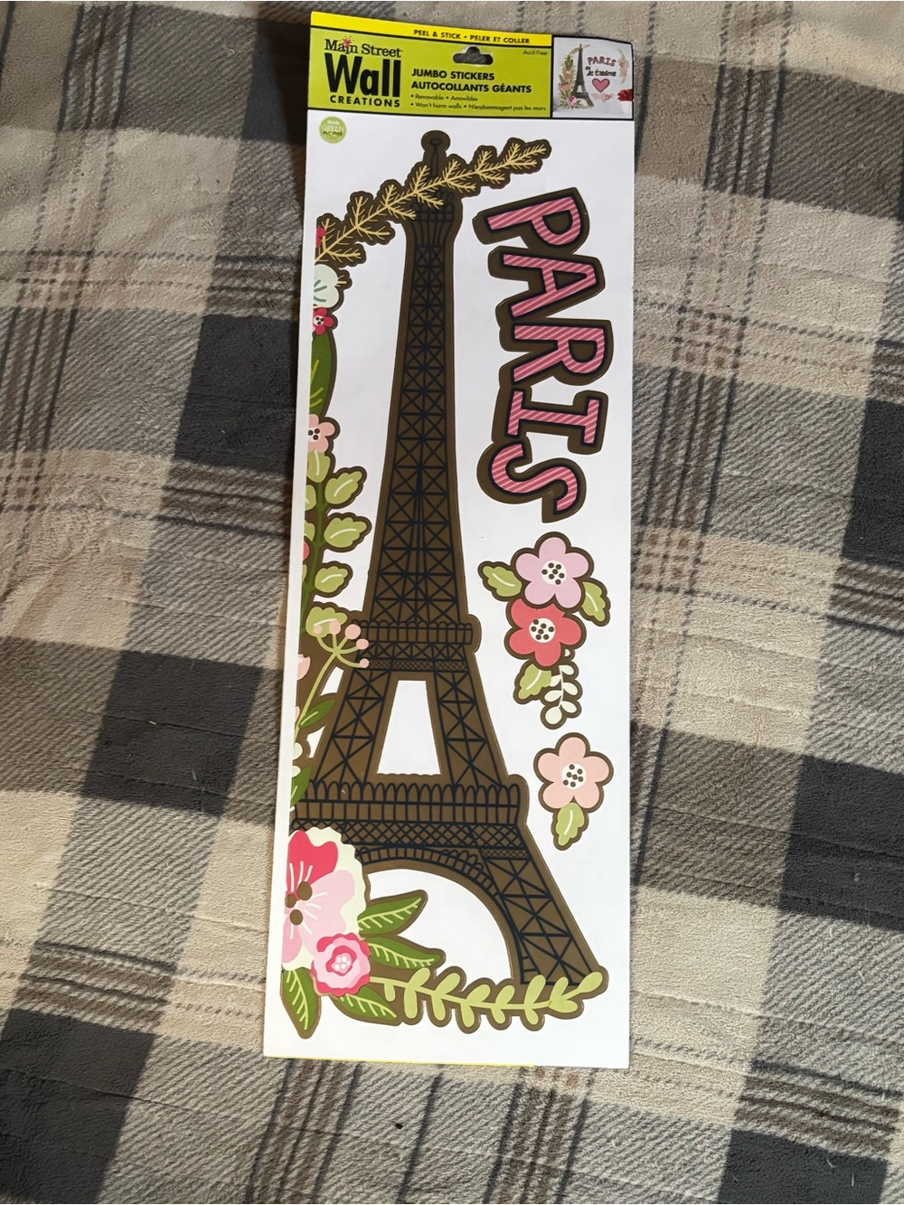 NWT Floral Paris Je Taime wall sticker decor